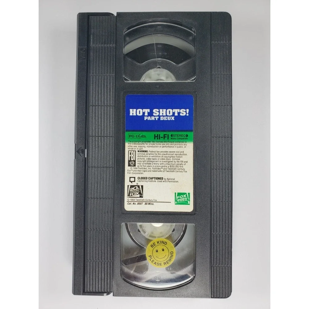 Hot Shots! Part Deux VHS 1993 Charlie Sheen Fox Video Action Comedy Parody